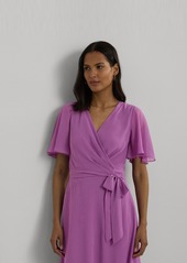 Lauren Ralph Lauren Women's Belted Georgette Dress - Aurora Violet