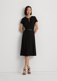 Lauren Ralph Lauren Women's Belted Georgette Dress - Black