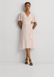 Lauren Ralph Lauren Women's Belted Georgette Dress - Pink Opal