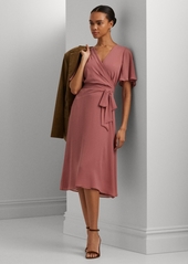 Lauren Ralph Lauren Women's Belted Georgette Dress - Rose Blush