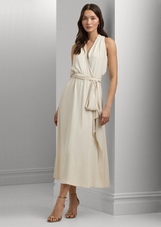 Lauren Ralph Lauren Women's Belted Halter A-Line Dress - Winter Cream