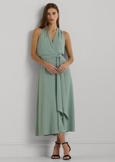 Lauren Ralph Lauren Women's Belted Halter Dress - Soft Laurel