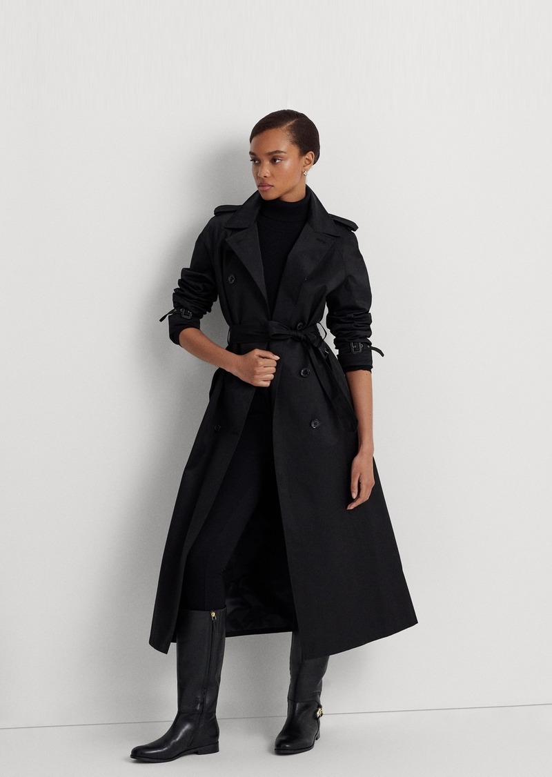 Lauren Ralph Lauren Women's Belted Maxi Trench Coat - Black