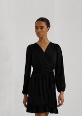 Lauren Ralph Lauren Women's Belted Stretch Jersey Dress - Black