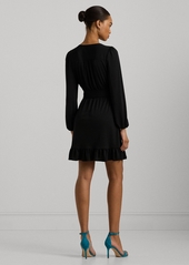 Lauren Ralph Lauren Women's Belted Stretch Jersey Dress - Black