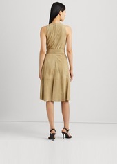 Lauren Ralph Lauren Women's Belted Suede Sleeveless Dress - Birch Tan
