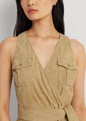 Lauren Ralph Lauren Women's Belted Suede Sleeveless Dress - Birch Tan