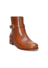 Ralph Lauren LAUREN Brooke Burnished Leather Bootie for Women - Leather Upper Lining and Insole - Round Toe   B - Medium