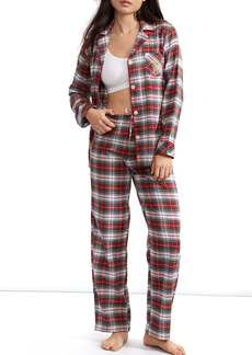 Lauren Ralph Lauren Women's Brushed Cotton Plaid Pajama Set