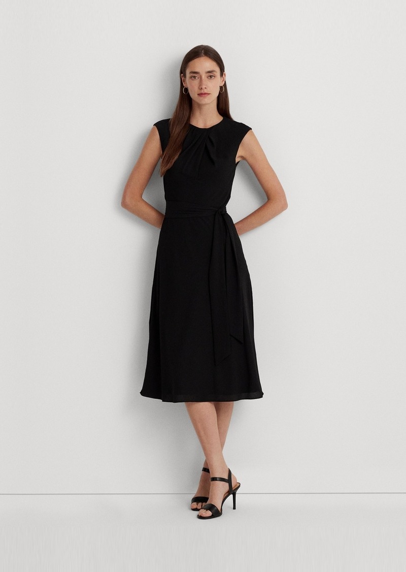 Lauren Ralph Lauren Women's Bubble Crepe Cap-Sleeve Dress - Black