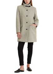 Lauren Ralph Lauren Women's Wool Blend Buckle-Collar Coat - Black