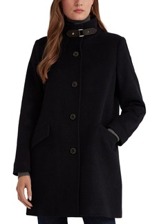 Lauren Ralph Lauren Women's Wool Blend Buckle-Collar Coat - Regal Navy