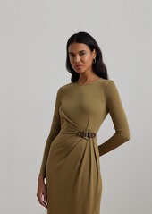 Lauren Ralph Lauren Women's Buckle-Trim Stretch Jersey Dress - Honey Tan