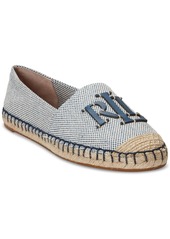 Lauren Ralph Lauren Women's Cameron Iii Logo Slip-On Espadrille Flats - Indigo Dusk