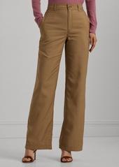 Lauren Ralph Lauren Women's Canvas Wide-Leg Pants - Honey Tan