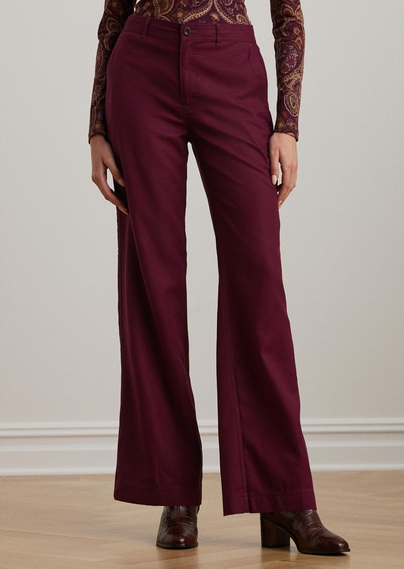 Lauren Ralph Lauren Women's Canvas Wide-Leg Pants - Red