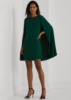 Lauren Ralph Lauren Women's Cape Georgette Cocktail Dress - Green