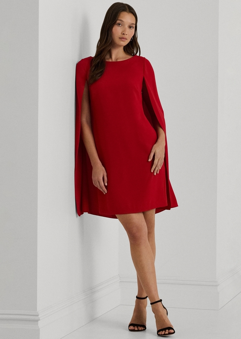 Lauren Ralph Lauren Women's Georgette Cape Dress - Festive Red