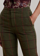 Lauren Ralph Lauren Women's Checked Twill Straight-Leg Pants - Farm Olive