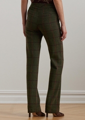 Lauren Ralph Lauren Women's Checked Twill Straight-Leg Pants - Farm Olive