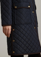 Lauren Ralph Lauren Women's Collared Quilted Coat - Dk Navy