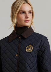 Lauren Ralph Lauren Women's Collared Quilted Coat - Dk Navy