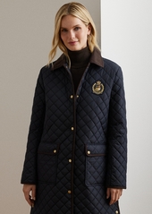 Lauren Ralph Lauren Women's Collared Quilted Coat - Dk Navy