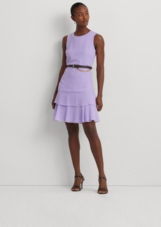 Lauren Ralph Lauren Women's Crinkle Georgette Shift Dress - Wild Lavender