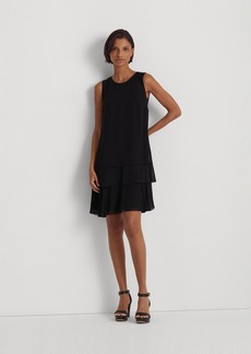 Lauren Ralph Lauren Women's Crinkle Georgette Shift Dress - Black