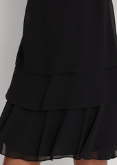 Lauren Ralph Lauren Women's Crinkle Georgette Shift Dress - Black