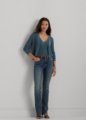 Lauren Ralph Lauren Women's Cropped Long-Sleeve Cardigan - Blue Dusk