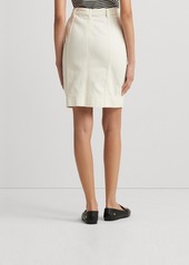 Lauren Ralph Lauren Women's Denim Pencil Miniskirt - Mascarpone Cream Wash