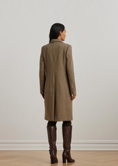 Lauren Ralph Lauren Women's Double-Breasted Houndstooth Coat - Brown