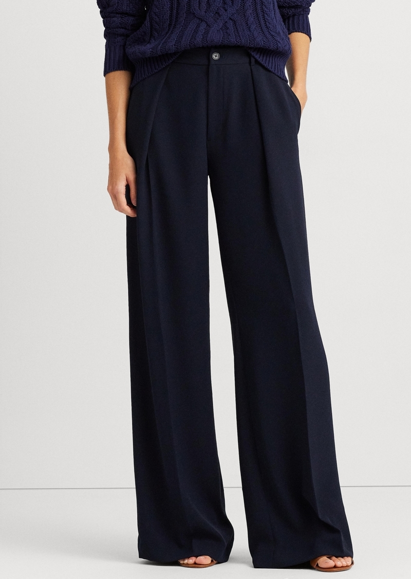 Lauren Ralph Lauren Women's Double-Faced Georgette Wide-Leg Pants - Lauren Navy