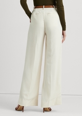 Lauren Ralph Lauren Women's Double-Faced Georgette Wide-Leg Pants, Regular & Petite - Lauren Navy