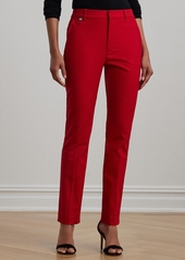 Lauren Ralph Lauren Women's Double-Faced Stretch Cotton Pants, Regular & Petite - Red