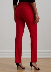 Lauren Ralph Lauren Women's Double-Faced Stretch Cotton Pants, Regular & Petite - Red