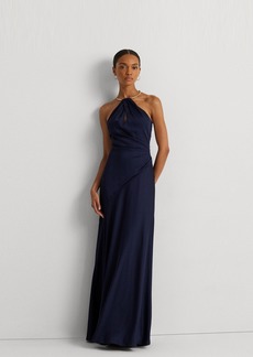 Lauren Ralph Lauren Women's Embellished Halter Gown - Refined Navy