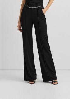 Lauren Ralph Lauren Women's Embellished Wide-Leg Pants - Black