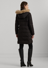 Lauren Ralph Lauren Women's Faux-Fur Hooded Puffer Coat - Black