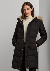 Lauren Ralph Lauren Women's Faux-Fur Hooded Puffer Coat - Black