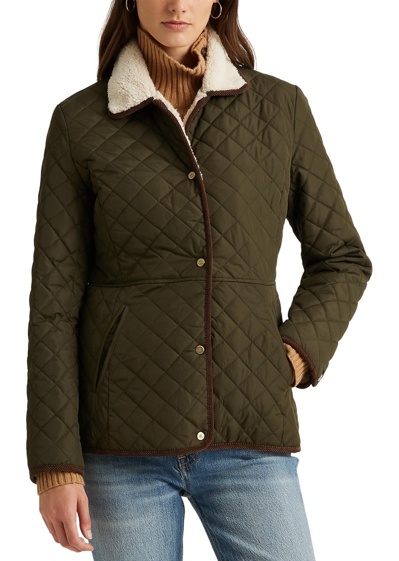 Lauren Ralph Lauren Women's Faux-Sherpa-Collar Quilted Coat - Litchfield