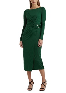 Lauren Ralph Lauren Women's Faux-Wrap Sheath Dress - Season Green
