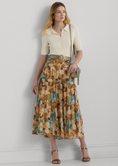 Lauren Ralph Lauren Women's Floral A-Line Skirt, Regular & Petite - White Multi