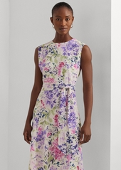 Lauren Ralph Lauren Women's Floral Belted Bubble Crepe Dress - Cream Multi