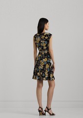 Lauren Ralph Lauren Women's Floral Bubble Crepe Cap-Sleeve Dress - Black