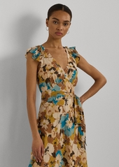 Lauren Ralph Lauren Women's Floral Empire-Waist A-Line Dress, Regular & Petite - White Multi