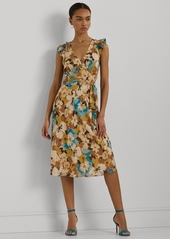 Lauren Ralph Lauren Women's Floral Empire-Waist A-Line Dress, Regular & Petite - White Multi