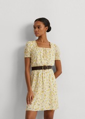 Lauren Ralph Lauren Women's Floral Georgette Puff-Sleeve Dress - Cream Multi