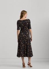 Lauren Ralph Lauren Women's Floral Stretch Cotton Midi Dress - Navy Multi